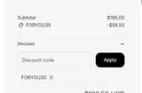 FORYOU30 coupon verification screenshot