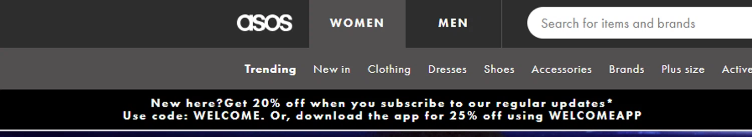 ASOS promo code screenshot showing code WELCOMEAPP applied at ASOS checkout page. Uploaded by SimplyCodes community member valeriaantonieta on Jun 4, 2026