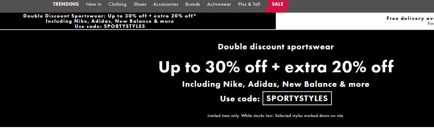 ASOS promo code screenshot showing code SPORTYSTYLES applied at ASOS checkout page. Uploaded by SimplyCodes community member valeriaantonieta on Jun 18, 2026
