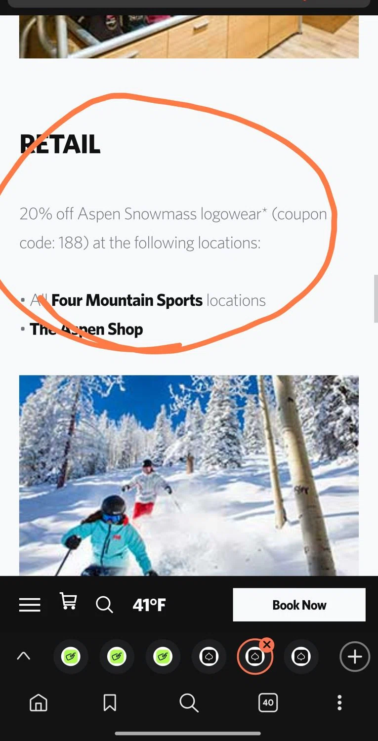 Aspen Snowmass discount code screenshot showing code 188 applied at Aspen Snowmass checkout page. Uploaded by SimplyCodes community member Dejadepicharme on Nov 2, 2025