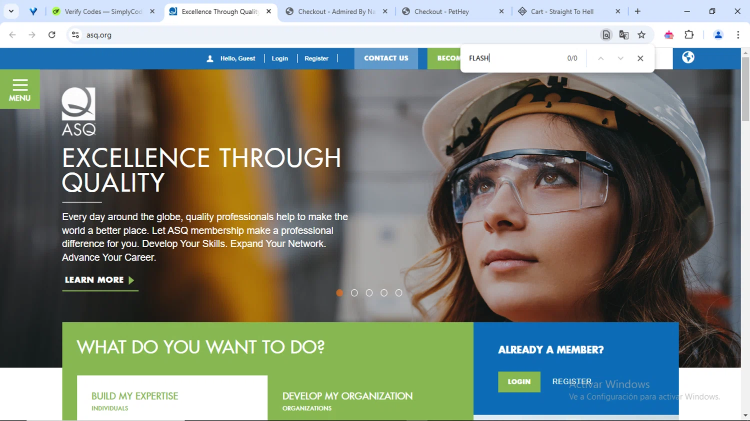 ASQ discount code screenshot showing code FLASH applied at ASQ checkout page. Uploaded by SimplyCodes community member GoldFox1696 on Jan 12, 2025