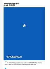 SHOEBAG30 coupon verification screenshot