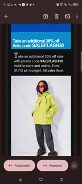 SALEFLASH30 coupon verification screenshot