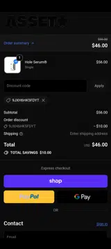 9JXH6HK5FDYT coupon verification screenshot