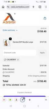 CALMERK9 coupon verification screenshot