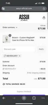ASSUI coupon verification screenshot