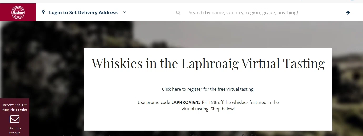 Astor Wines checkout page showing Astor Wines promo code box | Screenshot taken by SimplyCodes community member on Sep 14, 2020