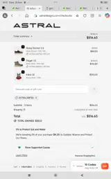 ASTRALxBFSG coupon verification screenshot