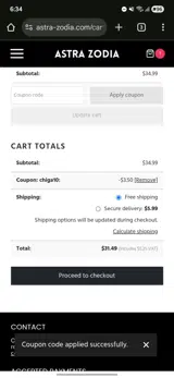 chiga10 coupon verification screenshot