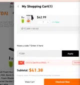 FC3BK coupon verification screenshot