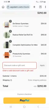 FOCUS50 coupon verification screenshot