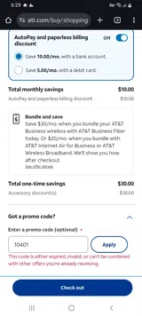 10401 coupon verification screenshot