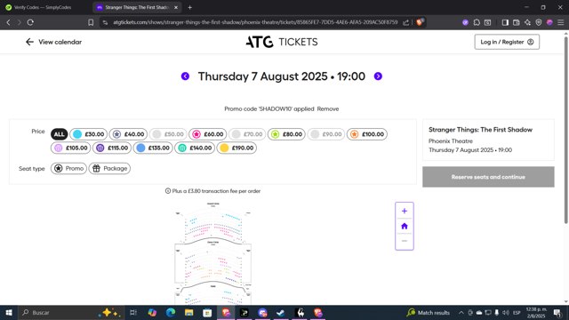 ATG Tickets checkout page showing ATG Tickets discount code box | Screenshot taken by SimplyCodes community member on Aug 2, 2025