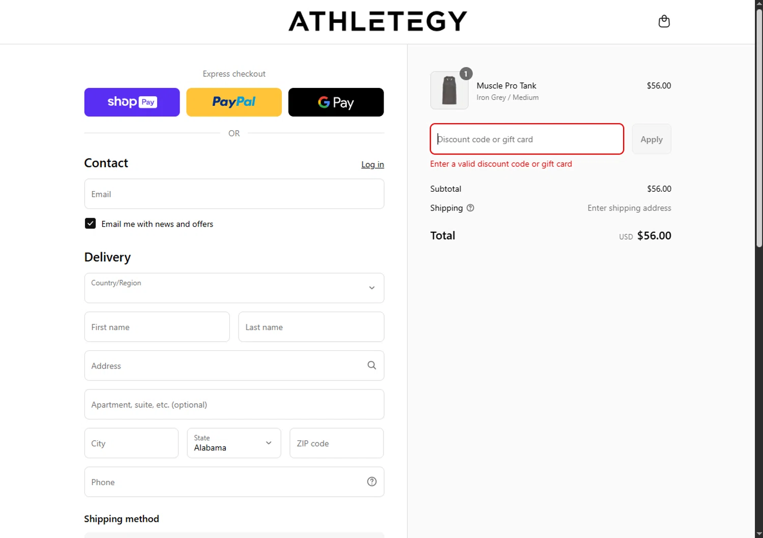 Athletegy discount code screenshot showing code JULY25 applied at Athletegy checkout page. Uploaded by SimplyCodes community member MagnificentFalcon188 on Jul 11, 2025