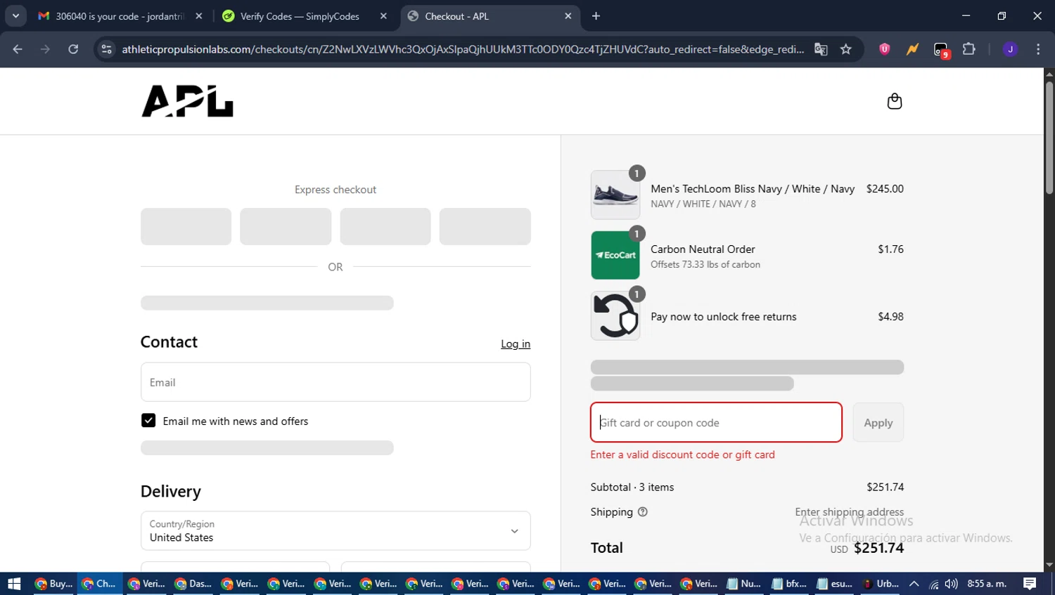Athletic Propulsion Labs promo code screenshot showing code JULY4 applied at Athletic Propulsion Labs checkout page. Uploaded by SimplyCodes community member LegendaryLegend9872 on Jul 12, 2025