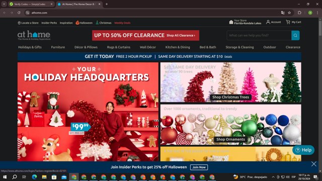 At Home checkout page showing At Home promo code box | Screenshot taken by SimplyCodes community member on Oct 29, 2024