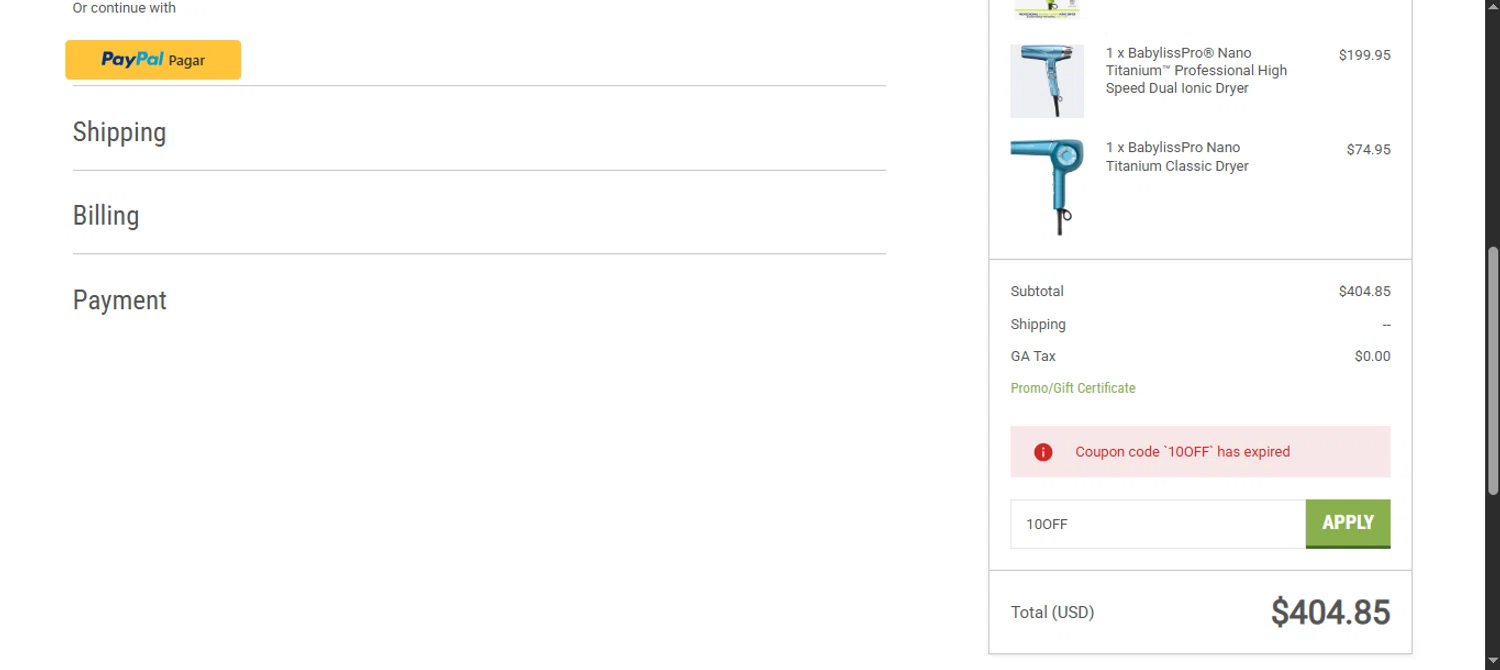 Atlanta Barber promo code screenshot showing code 10OFF applied at Atlanta Barber checkout page. Uploaded by SimplyCodes community member noworries on Jun 15, 2025