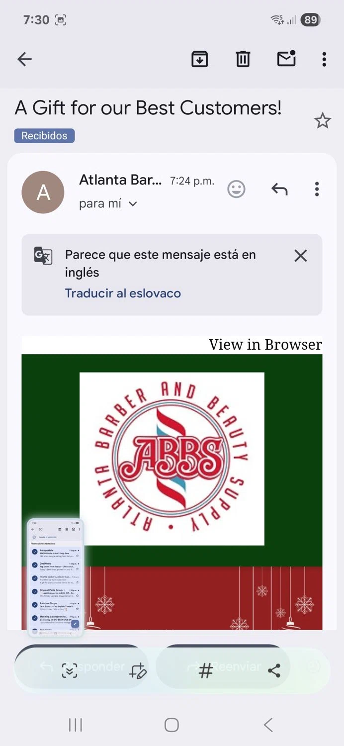 Atlanta Barber promo code screenshot showing code THX12 applied at Atlanta Barber checkout page. Uploaded by SimplyCodes community member valeriaantonieta on Dec 25, 2025