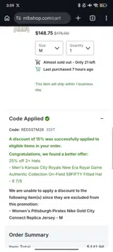 REDSSTM26 coupon verification screenshot