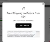 Atlanta Falcons coupon verification screenshot