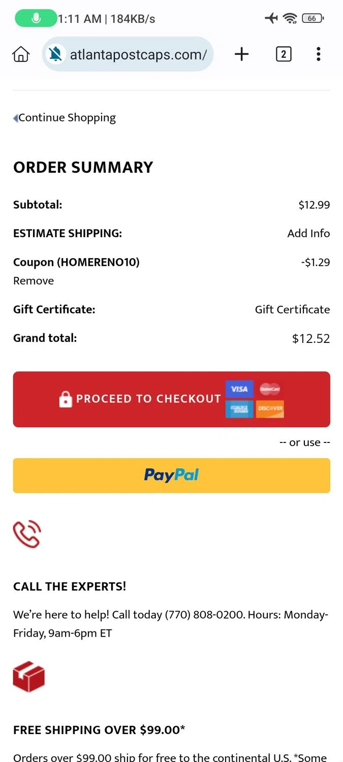 how to use Atlanta Post Caps coupons