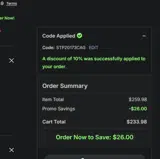 STP20173CAG coupon verification screenshot