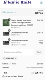 Beatheat coupon verification screenshot