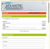 Atlantic Med Supply coupon verification screenshot