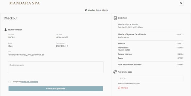 Atlantis Bahamas checkout page showing Atlantis Bahamas promo code box | Screenshot taken by SimplyCodes community member on Oct 17, 2022