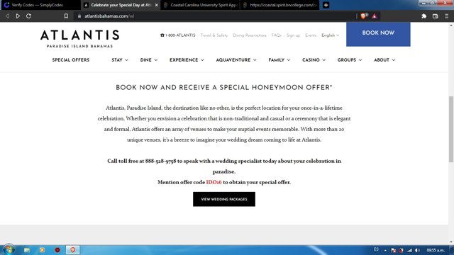 Atlantis Bahamas checkout page showing Atlantis Bahamas promo code box | Screenshot taken by SimplyCodes community member on Apr 21, 2022