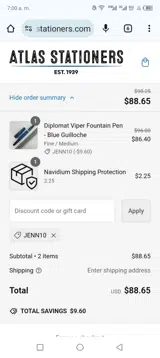 JENN10 coupon verification screenshot