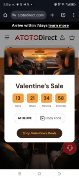 Atolove coupon verification screenshot