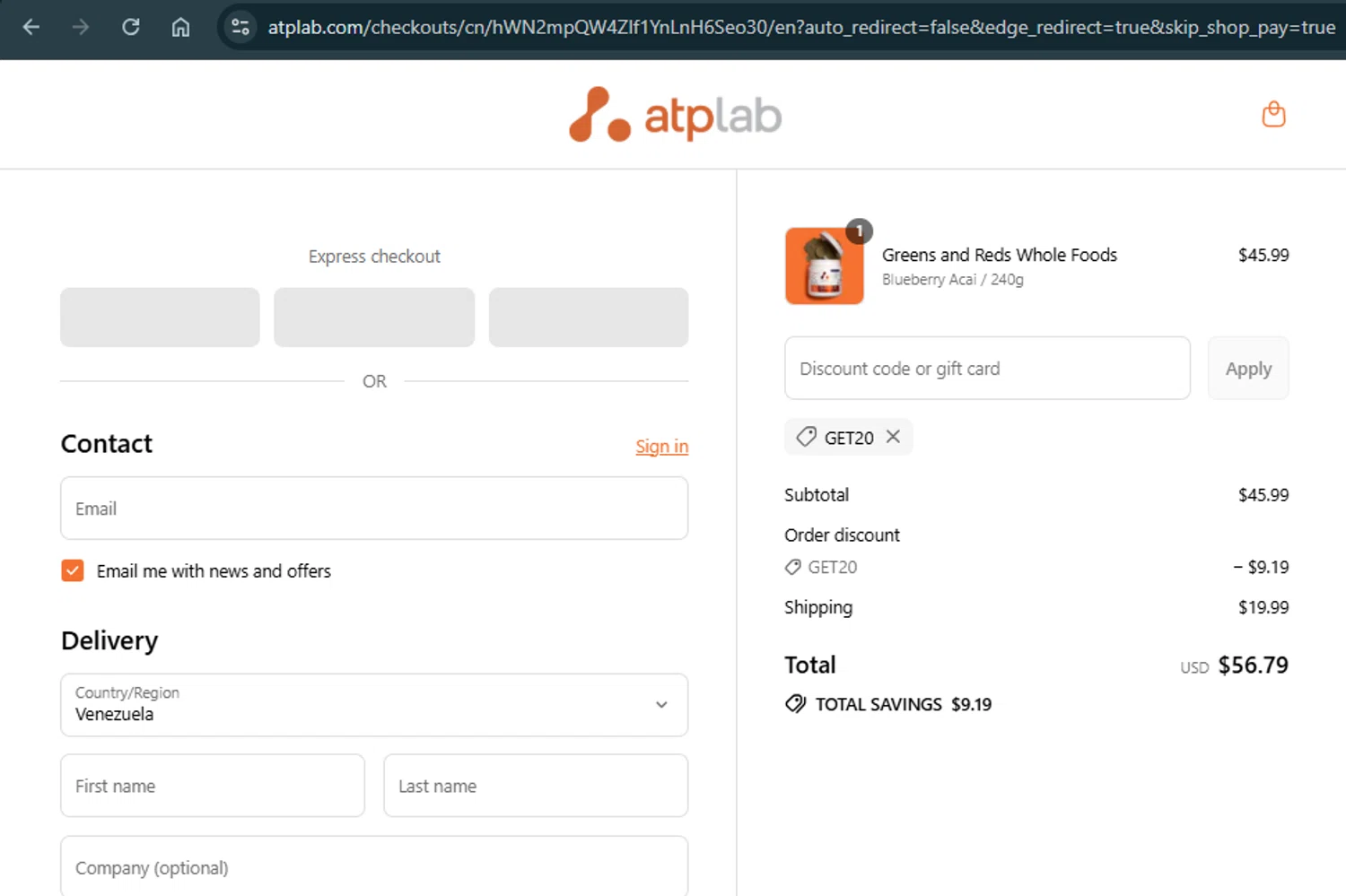 ATP promo code screenshot showing code GET20 applied at ATP checkout page. Uploaded by SimplyCodes community member xAngel on Sep 9, 2025