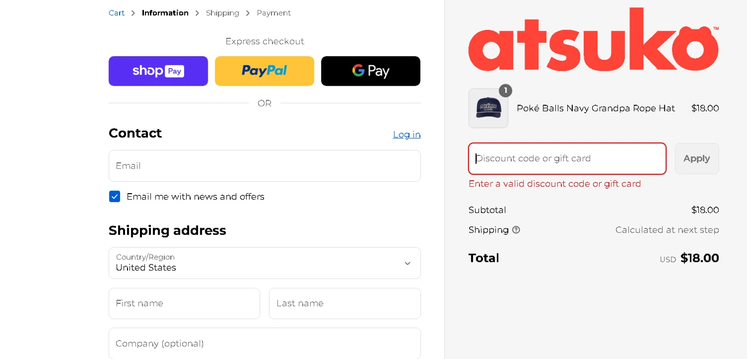 Atsuko discount code screenshot showing code teeth applied at Atsuko checkout page. Uploaded by SimplyCodes community member goldhooh on Aug 17, 2025