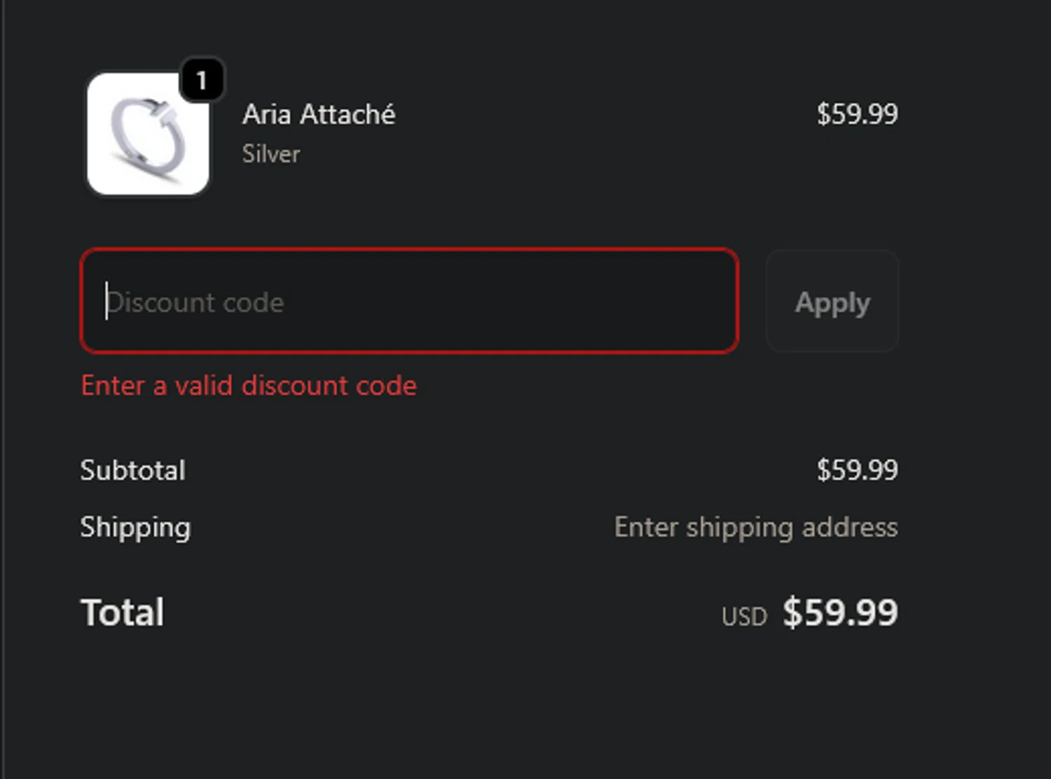 Attaché promo code screenshot showing code KINGDOM20 applied at Attaché checkout page. Uploaded by SimplyCodes community member xocelot44x on Oct 16, 2025