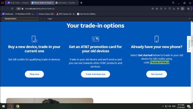 AT&T Business checkout page showing AT&T Business promo code box | Screenshot taken by SimplyCodes community member on Sep 19, 2023