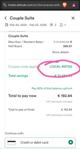 LOCAL-RATES coupon verification screenshot