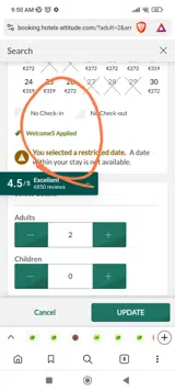 Welcome5 coupon verification screenshot