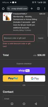 COFE coupon verification screenshot