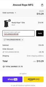 TAYLORSEDCREVIE coupon verification screenshot