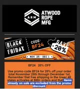Atwoods coupon verification screenshot