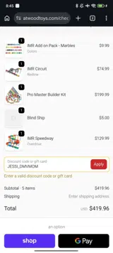 JESSI_DMVMOM coupon verification screenshot