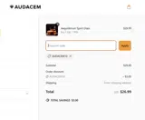AUDACEM10 coupon verification screenshot