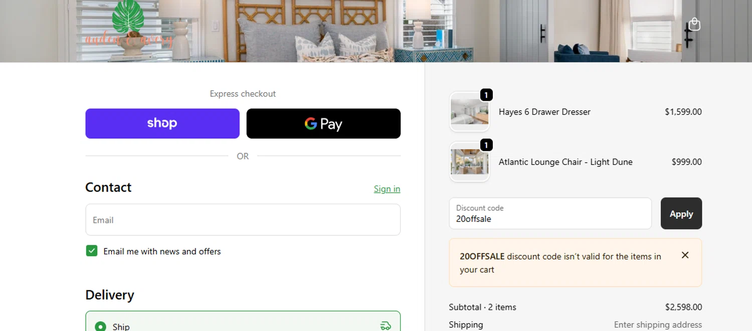 Auden & Avery promo code screenshot showing code SPRING25 applied at Auden & Avery checkout page. Uploaded by SimplyCodes community member ashe1986 on Nov 7, 2025