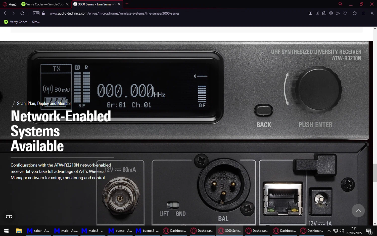 Audio-Technica promo code screenshot showing code GG2018 applied at Audio-Technica checkout page. Uploaded by SimplyCodes community member CoinGuardian1127 on Feb 27, 2025