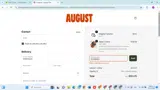 August Club coupon verification screenshot