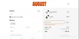 August Club coupon verification screenshot
