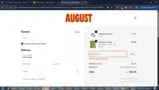 August Club coupon verification screenshot