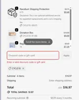 ALYSSAINM coupon verification screenshot