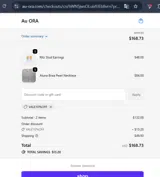 VALE10%off coupon verification screenshot